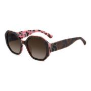 Bruin Roze Havana Zonnebril Kate Spade , Brown , Dames