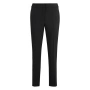 Elastische Viscosemix broek met zakken Peserico , Black , Dames