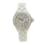 Pre-owned Metal watches Chanel Vintage , White , Dames