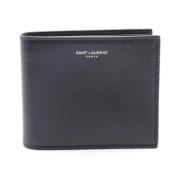 Pre-owned Leather wallets Yves Saint Laurent Vintage , Black , Heren