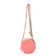 Pre-owned Leather chanel-bags Chanel Vintage , Pink , Dames