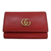 Pre-owned Leather key-holders Gucci Vintage , Red , Dames