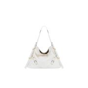 Voyou Medium Leren Schoudertas Givenchy , White , Dames