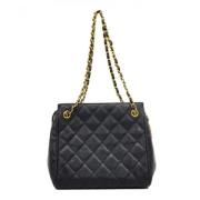 Pre-owned Leather chanel-bags Chanel Vintage , Blue , Dames