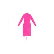 Spandex Mini Jurk met Verstelbaar Koord Balenciaga , Pink , Dames