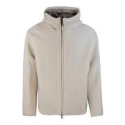 Wollen jas met hoge hals en capuchon Emporio Armani , Beige , Heren