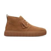 Chunky Sole Suède Desert Boot Clarks , Brown , Heren