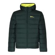 Groene Nylon Hooded Ritsjas Jack Wolfskin , Black , Heren