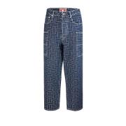 Blauwe Cargo Monkey Fit Jeans Kenzo , Blue , Heren