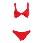 Twisted Chest Bikini Set Hunza G , Red , Heren