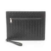 Pre-owned Leather clutches Bottega Veneta Vintage , Black , Heren