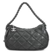 Pre-owned Leather chanel-bags Chanel Vintage , Black , Dames