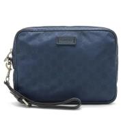 Pre-owned Canvas clutches Gucci Vintage , Blue , Dames