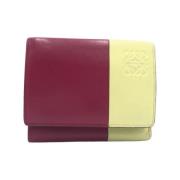 Pre-owned Leather wallets Loewe Pre-owned , Red , Dames