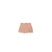 Vintage Denim Shorts met knoopsluiting Saint Laurent , Pink , Dames