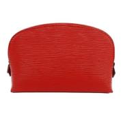 Pre-owned Leather pouches Louis Vuitton Vintage , Red , Dames