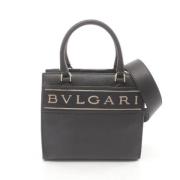 Pre-owned Leather handbags Bvlgari Vintage , Black , Dames