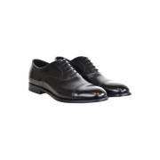 Gladleren oxford schoen Doucal's , Black , Heren