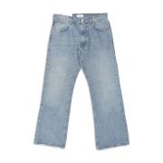 Bootcut Denim Jeans met Zakken Amish , Blue , Heren