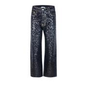 Zwarte Paillet Rechte Pijp Jeans P.a.r.o.s.h. , Black , Dames