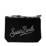 Velvet Strass Pochette Aline W MC2 Saint Barth , Black , Dames