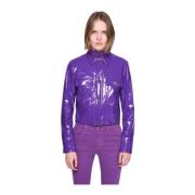 Vinyl jack met korte snit Silvian Heach , Purple , Dames