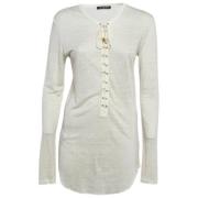 Pre-owned Fabric tops Balmain Pre-owned , White , Dames