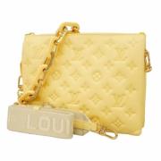 Pre-owned Fabric shoulder-bags Louis Vuitton Vintage , Yellow , Dames