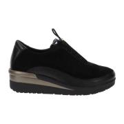 Leren Damesneakers Stijlvol Modern Cinzia Soft , Black , Dames