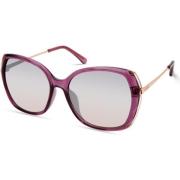 Paarse Metalen Zonnebril voor Vrouwen Guess , Purple , Dames