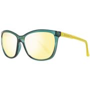 Groen en Geel Plastic Zonnebril Guess , Multicolor , Dames