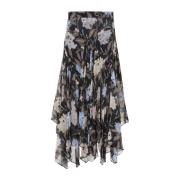 Zwarte Inca Lily Handkerchief Rok Zimmermann , Multicolor , Dames