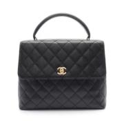 Pre-owned Leather handbags Chanel Vintage , Black , Dames