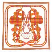 Pre-owned Silk scarves Hermès Vintage , Orange , Dames