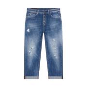 Losse Denim Stretch Jeans Dondup , Blue , Dames