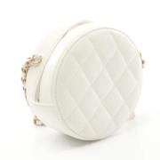 Pre-owned Leather chanel-bags Chanel Vintage , White , Dames