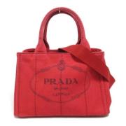 Pre-owned Canvas totes Prada Vintage , Red , Dames