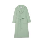 Groene Wollen Jas Dubbele Stof Ermanno Scervino , Green , Dames