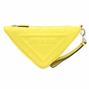 Pre-owned Leather prada-bags Prada Vintage , Yellow , Dames