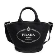 Pre-owned Canvas prada-bags Prada Vintage , Black , Dames