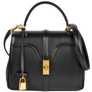 Pre-owned Leather celine-bags Celine Vintage , Black , Dames