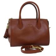 Pre-owned Leather handbags Valentino Vintage , Brown , Dames