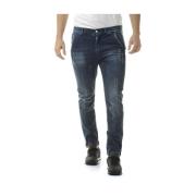 Klassieke Denim Jeans Daniele Alessandrini , Blue , Heren