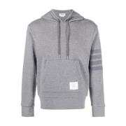 Grijze Sweatshirt met Logo Patch en Gestreept Detail Thom Browne , Gra...