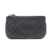 Pre-owned Leather wallets Gucci Vintage , Black , Dames