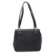 Pre-owned Leather shoulder-bags Salvatore Ferragamo Pre-owned , Black ...