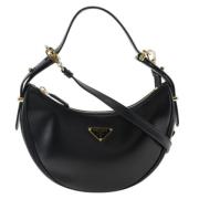 Pre-owned Leather prada-bags Prada Vintage , Black , Dames