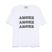 MultiColour Tekst Geborduurd T-shirt Alessandro Enriquez , White , Dam...