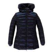 Blauwe Bontjas met Logo RefrigiWear , Blue , Dames