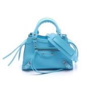 Pre-owned Leather balenciaga-bags Balenciaga Vintage , Blue , Dames